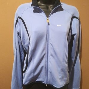 NIKE Blue Sports Dri Fit Track Jack Size Small